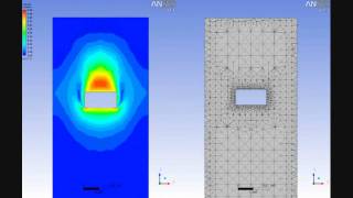 ANSYS 121 ICEM CFD and CFX  Moving Mesh animation [upl. by Awad]