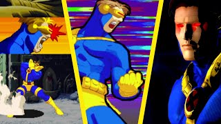 Cyclops Hyper Combos Evolution in Marvel vs Capcom [upl. by Everest]