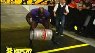 Titus ONeil Trips amp Falls During The NXT Keg Carry Challenge [upl. by Neiman296]