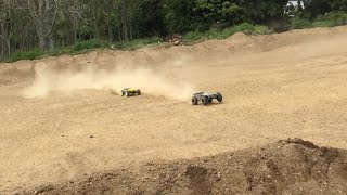 6S LIPO BRUSHLESS ARRMA KRATON vs TLR NITRO 40 8TTNS 32  Nova41032 HeaderERCM EndBleed Pipe [upl. by Katz]