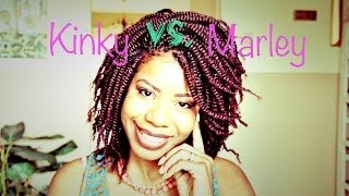 Kinky Twist Hair vs Marley Twist Hair  TEEDAY6 [upl. by Ennahtebazile785]