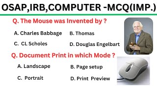 IRBOSAP Most Selective questions I Important Computer for Osapirbpmtother State Government exams [upl. by Iohk]