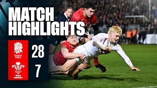 Highlights  England U20 Men v Wales U20 Men  U20 Six Nations [upl. by Edgar]