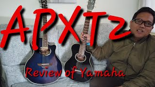 YAMAHA APXT2 REVIEW  TRAVEL GUITAR  Acoustic Electric  Thinline Cutaway guitar [upl. by Luapnaej]