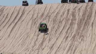 GREEN Ramcharger climbs TEST HILL at Silver Lake Sand Dunes [upl. by Ecirrehs]