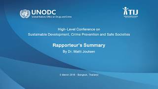 Rapporteurs SummarySustainable Development Crime Prevention and Safe Societies [upl. by Aiden]