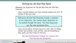 Enterprise 20 Dial Plan Build  Dial Plan Build Overview Part 1 [upl. by Bromleigh]