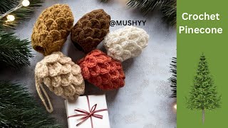 Crochet Pinecone🌲 EASY Tutorial howtocrochet crochettutorial [upl. by Nnitsuj362]