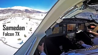 Falcon 7X Samedan approach [upl. by Eiclud]