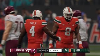 Virginia Tech Hokies 22 vs 17 Miami Hurricanes 40  September 27 2024 [upl. by Romilly]