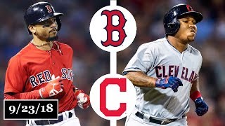 Boston Red Sox vs Cleveland Indians Highlights  September 23 2018 [upl. by Eneiluj]