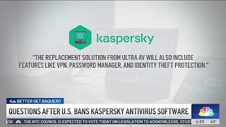 US bans Kaspersky antivirus software but what does it mean for users  Better Get Baquero [upl. by Ennahtur493]