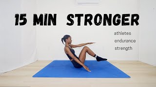 15 min Pilates workout for athletes intermediateadvanced level  no equipment [upl. by Nagard]