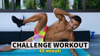 CHALLENGE WORKOUT 45 MINUTI Cotto al Dente [upl. by Anali904]