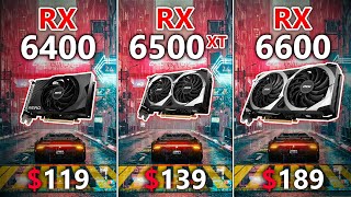 RX 6400 vs RX 6500 XT vs RX 6600  Test in 9 Games [upl. by Goldberg]