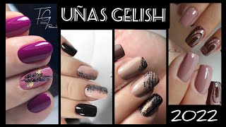 UÑAS GELISH 2022💗DISEÑOS DE UÑAS 2022 uñas2022 uñasgelish uñascortas uñasdecoradas trendsnails [upl. by Annorah]