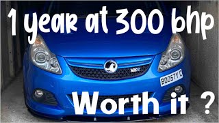 Corsa vxr review after 1 year at 300 bhp [upl. by Verney577]