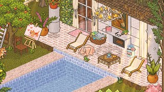 Vintage Garden ☀🍃  HABBO Speed Build Exterior🛠 [upl. by Grati]