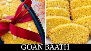 Goan Baath Recipe Semolina amp Coconut Cake  Goan Christmas Sweet Batica  Goan Recipes By Natasha [upl. by Ysnat]