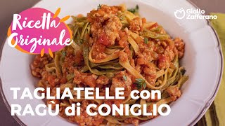 TAGLIATELLE PAGLIA e FIENO con RAGÙ di CONIGLIO  SUPER SAPORITE😋🍴💚 [upl. by Retsae]