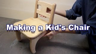 小さい椅子を作ってみました。 The chair which is blockiness [upl. by Nirual]