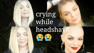 crying and buzzcut with pure headshave । women headshave 2022 buzzcut with trimmer। haircut । sassy [upl. by Akimad]