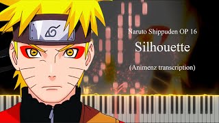 Silhouette  Naruto Shippuden OP 16 Piano tutorial  Sheet Animenz transcription [upl. by Kcirdnek173]