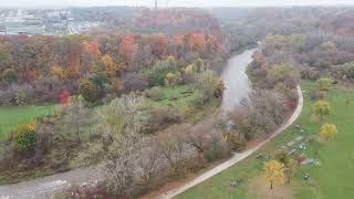 Capturing the Credit River Mavic Mini Flight over Erindale Park on a Rainy Day [upl. by Akinohs]