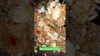 Nasi Goreng Pedas streetfood foodie kuliner food kulinerjakarta foodlover [upl. by Enelyad]