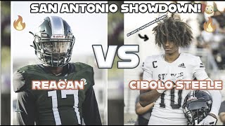 HEATED GAME 😮 CIBOLO STEELE vs REAGAN FOOTBALL  SAN ANTONIO SHOWDOWN [upl. by Llerrom]