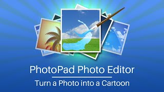 Turn a Photo into a Cartoon  PhotoPad Photo Editor Tutorial [upl. by Mackler]