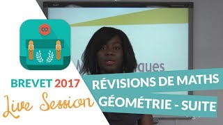 Brevet 2017  Révisions de Maths en Live  Géométrie  digiSchool [upl. by Aynahs87]