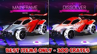 BEST ITEMS ONLY  INSANE 300 PCC CRATE OPENING IN ROCKET LEAGUE  Crate Opening Highlights [upl. by Hsirap]