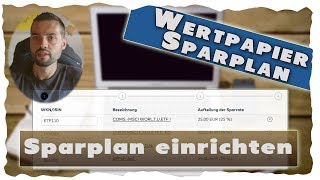 Wertpapiersparplan einrichten und ändern ETF amp Aktien [upl. by Jutta630]