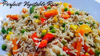 How to make the Perfect Vegetable Rice  Simple Vegetable Rice Recipe [upl. by Eimyaj]