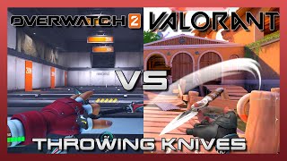 Overwatch 2 Kiriko vs Valorant Jett  Throwing Knives Comparison [upl. by Ebba198]