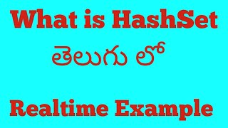 What is HashSet in javaTelugu [upl. by Nail]