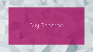 Guy Preston  appearance [upl. by Edith]