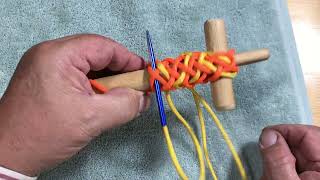 Tying a regular Herringbone Interweave in an 11 Part 4 Bight Casa Knot with a hole in each side [upl. by Zetneuq611]