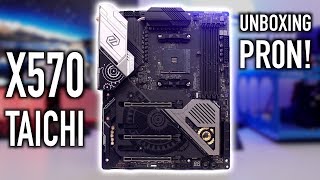 ASRock AMD X570 Taichi Motherboard Unboxing Pr0n [upl. by Arikat]