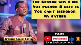 Apostle Arome Osayi Gives Reason Why He Left The Pulpit Without Preachingneed to watch viralvideo [upl. by Ahdar575]