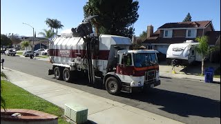 Fast Burrtec Garbage Truck In Riverside [upl. by Bruno5]