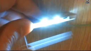 LED Lights Edge Lit Glass cabinet shelf Backlighting  How to Install  Blau Schrank  Regal [upl. by Adiela]