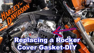 How To Install A Rocker Cover Gasket On A HarleyDavidsonDIY [upl. by Arrec106]