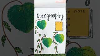 Geography front page design art assignment shorts trending youtbeshorts [upl. by Haiasi210]