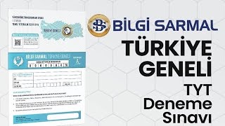 Bilgi Sarmal Türkiye Geneli TYT Deneme Çözümü bilgisarmal türkiyegeneli [upl. by Iderf]