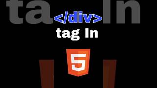 Purpose Of DIV TAG in HTML  shots html [upl. by Eddra]