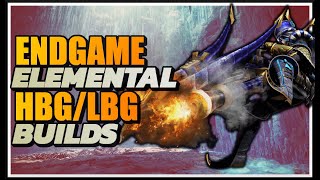 ENDGAME ELEMENTAL HBGLBG BUILDS  MHWORLD  ICEBORNE [upl. by Daniyal]