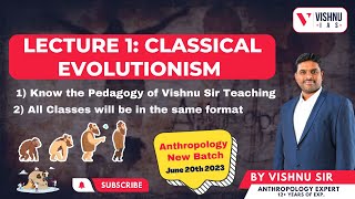 Anthropology Lecture 1 Classical Evolutionism by Vishnu Sir  UPSC 202324 [upl. by Sloane]