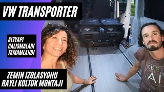 VW Transporter Karavan Yapımı  Zemin İzolasyonu ve Raylı Koltuk Montajı [upl. by Annyrb658]